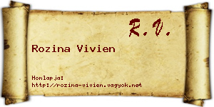 Rozina Vivien névjegykártya