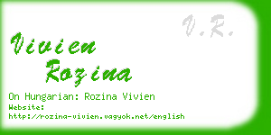 vivien rozina business card